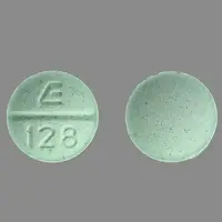 Bumetanide (monograph) (Medically reviewed)-E 128-0.5 mg-Green-Round