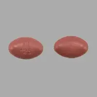 Carbidopa, entacapone, and levodopa (Carbidopa, entacapone, and levodopa [ kar-bi-doe-pa, en-tak-a-pone, lee-voe-doe-pa ])-T1 125-31.25 mg / 200 mg / 125 mg-Red-Oval