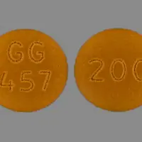 Chlorpromazine (Chlorpromazine (oral/injection) [ klor-proe-ma-zeen ])-GG 457 200-200 mg-Brown-Round