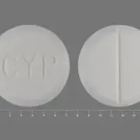 Cyproheptadine (Cyproheptadine [ sip-roe-hep-ta-deen ])-CYP-4 mg-White-Round