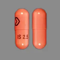 Isradipine (Isradipine [ is-rad-i-peen ])-> IS 2.5-2.5 mg-Pink-Capsule-shape