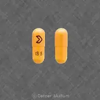 Isradipine (Isradipine [ is-rad-i-peen ])-> IS 5-5 mg-Yellow-Capsule-shape