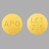 Letrozole (Letrozole [ let-roe-zol ])-APO LET 2.5-2.5 mg-Yellow-Round