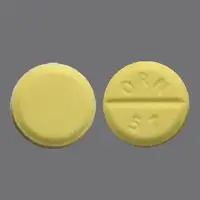 Methotrexate (Methotrexate (oral) [ meth-oh-trex-ate ])-ORN 57-2.5 mg-Yellow-Round