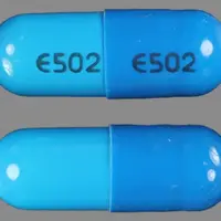 Nicardipine (oral/injection) (Nicardipine (oral/injection) [ nye-kar-di-peen ])-E502 E502-30 mg-Blue-Capsule-shape