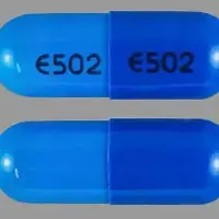 Nicardipine (oral/injection) (Nicardipine (oral/injection) [ nye-kar-di-peen ])-E502 E502-30 mg-Blue-Capsule-shape