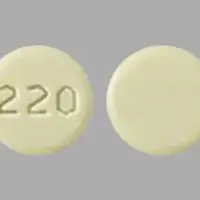 Norethindrone (Norethindrone [ nor-eth-in-drone ])-220-0.35 mg-Yellow-Round