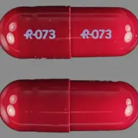 Oxazepam (Oxazepam [ ox-a-ze-pam ])-R-073 R-073-30 mg-Maroon-Capsule-shape