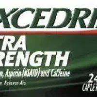 Acetaminophen, aspirin, and caffeine (Acetaminophen, aspirin, and caffeine [ ah-seet-a-min-oh-fen, asp-i-rin, and-kaf-een ])-Ex-acetaminophen 250 mg / aspirin 250 mg / caffeine 65 mg-White-Capsule-shape