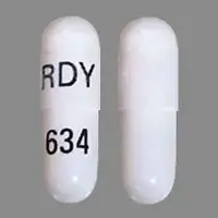 Penicillamine (Penicillamine [ pen-ih-sill-ah-meen ])-RDY 634-250 mg-White-Capsule-shape