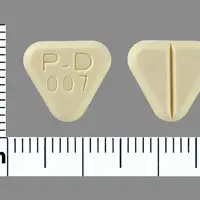 Phenytoin (injection) (Phenytoin (injection) [ fen-i-toyn ])-PD 007-50 mg-Yellow-Three-sided