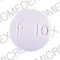 Pindolol (Pindolol [ pin-doe-lol ])-G P 10-10 MG-White-Round
