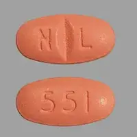 Tinidazole (Tinidazole [ tye-nye-da-zole ])-N L 551-500 mg-Pink-Oval