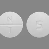 Trihexyphenidyl (Trihexyphenidyl [ try-hex-ee-feh-nih-dill ])-N T 5-5 mg-White-Round