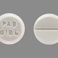 Bromocriptine (Bromocriptine (parlodel) [ broe-moe-krip-teen ])-PAD 0106-2.5 mg-White-Round