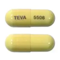 Fluoxetine and olanzapine (Fluoxetine and olanzapine [ floo-ox-eh-teen-and-oh-lan-za-peen ])-TEVA 5506-25 mg / 12 mg-Yellow-Capsule-shape