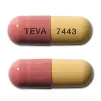 Fluvastatin (Fluvastatin [ floo-va-sta-tin ])-TEVA 7443-40 mg-Yellow / Pink-Capsule-shape