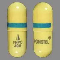 Mefenamic acid (Mefenamic acid [ me-fe-nam-ik ])-FHPC 400 PONSTEL-250 mg-Yellow-Capsule-shape