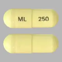 Mefenamic acid (Mefenamic acid [ me-fe-nam-ik ])-ML 250-250 mg-Yellow-Capsule-shape