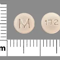 Metolazone (Metolazone [ me-tol-a-zone ])-M 172-2.5 mg-Peach-Round