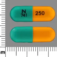 Mexiletine (Mexiletine [ mex-il-e-teen ])-N 741 250-250 mg-Green & Orange-Capsule-shape