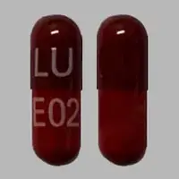 Rifampin (monograph) (Rifadin)-LU E02-300 mg-Red / Pink-Capsule-shape