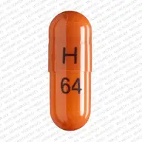 Stavudine (Stavudine [ sta-vue-deen ])-H 64-20 mg-Orange-Capsule-shape