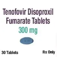 Tenofovir disoproxil fumarate (monograph) (Viread)-LA16-300 mg-Blue-Oval