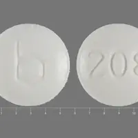 Tri-lo-sprintec (Ethinyl estradiol and norgestimate [ eth-i-nil-es-tra-dye-ol-and-nor-jes-ti-mate ])-b 208-inert-White-Round