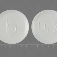 Tri-sprintec (Ethinyl estradiol and norgestimate [ eth-i-nil-es-tra-dye-ol-and-nor-jes-ti-mate ])-b 143-inert-White-Round