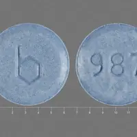 Tri-sprintec (Ethinyl estradiol and norgestimate [ eth-i-nil-es-tra-dye-ol-and-nor-jes-ti-mate ])-b 987-ethinyl estradiol 0.035 mg / norgestimate 0.25 mg-Blue-Round