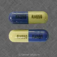 Cefaclor (Cefaclor [ cef-a-klor ])-RX659 RX659 RX659 RX659-500 mg-Blue / Green-Capsule-shape