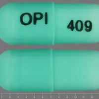 Chlordiazepoxide and clidinium (Chlordiazepoxide and clidinium [ klor-dye-az-e-pox-ide-and-kli-di-nee-um ])-OPI 409-5 mg / 2.5 mg-Green-Capsule-shape