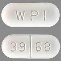 Chlorzoxazone (Chlorzoxazone [ klor-zox-a-zone ])-WPI 39 68-500 mg-White-Capsule-shape