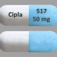 Cyclophosphamide (oral and injection) (Cyclophosphamide (oral/injection) [ sye-kloe-foss-fa-mide ])-Cipla 517 50 MG-50 mg-Blue & White-Capsule-shape