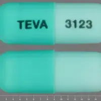 Dicloxacillin (Dicloxacillin [ dye-klox-a-sil-in ])-TEVA 3123-250 mg-Green-Capsule-shape