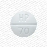 Methimazole (Methimazole [ me-thim-a-zole ])-HP 70-5 mg-White-Round