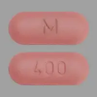 Moxifloxacin (systemic) (monograph) (Avelox)-M 400-400 mg-Red-Capsule-shape