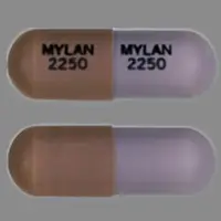 Mycophenolate (monograph) (Cellcept)-MYLAN 2250 MYLAN 2250-250 mg-Tan / Purple-Capsule-shape