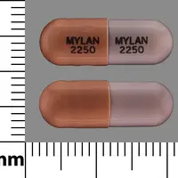 Mycophenolate (monograph) (Cellcept)-MYLAN 2250 MYLAN 2250-250 mg-Tan / Purple-Capsule-shape