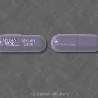 Nizatidine (Nizatidine [ ni-za-ti-deen ])-MYLAN 5300 MYLAN 5300-300 mg-Purple-Capsule-shape