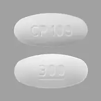 Ofloxacin (systemic) (monograph) (Medically reviewed)-CP109 300-300 mg-White-Oval