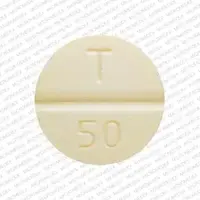 Phenytoin (Phenytoin (oral) [ fen-i-toyn ])-T 50-50 mg-Yellow-Round