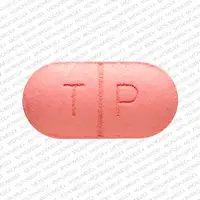 Tinidazole (Tinidazole [ tye-nye-da-zole ])-T P 500-500 mg-Pink-Capsule-shape