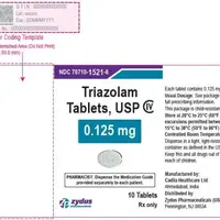 Triazolam (Triazolam [ trye-ay-zoe-lam ])-1521-0.125 mg-White-Oval