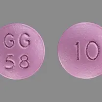 Trifluoperazine (Trifluoperazine [ trye-floo-oh-per-a-zeen ])-GG 58 10-10 mg-Purple-Round