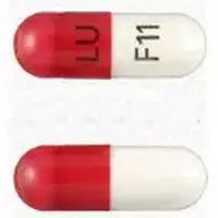 Cefadroxil (Cefadroxil [ sef-a-drox-il ])-LU F11-500 mg-Maroon / White-Capsule-shape