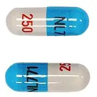 Flucytosine (Flucytosine [ floo-sye-toe-seen ])-NL 771 250-250 mg-Blue & Gray-Capsule-shape