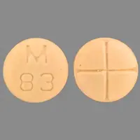 Hydrochlorothiazide and captopril (Hydrochlorothiazide and captopril [ hye-droe-klor-oh-thy-a-zide-and-kap-toe-pril ])-M 83-25 mg / 25 mg-Orange-Round