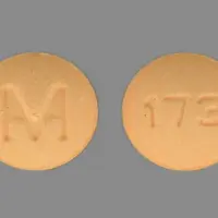 Metolazone (Metolazone [ me-tol-a-zone ])-M 173-5 mg-Orange-Round